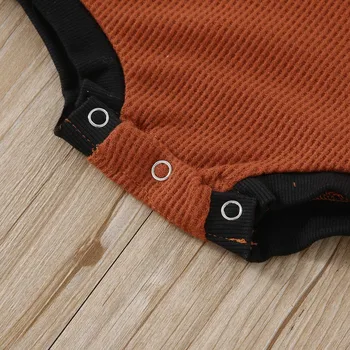 Long Sleeve Baby Sweatshirt Romper for Girls Boys Halloween Clothes Pumpkin/Ghost Print Infant Jumpsuit for Newborn Costumes 5