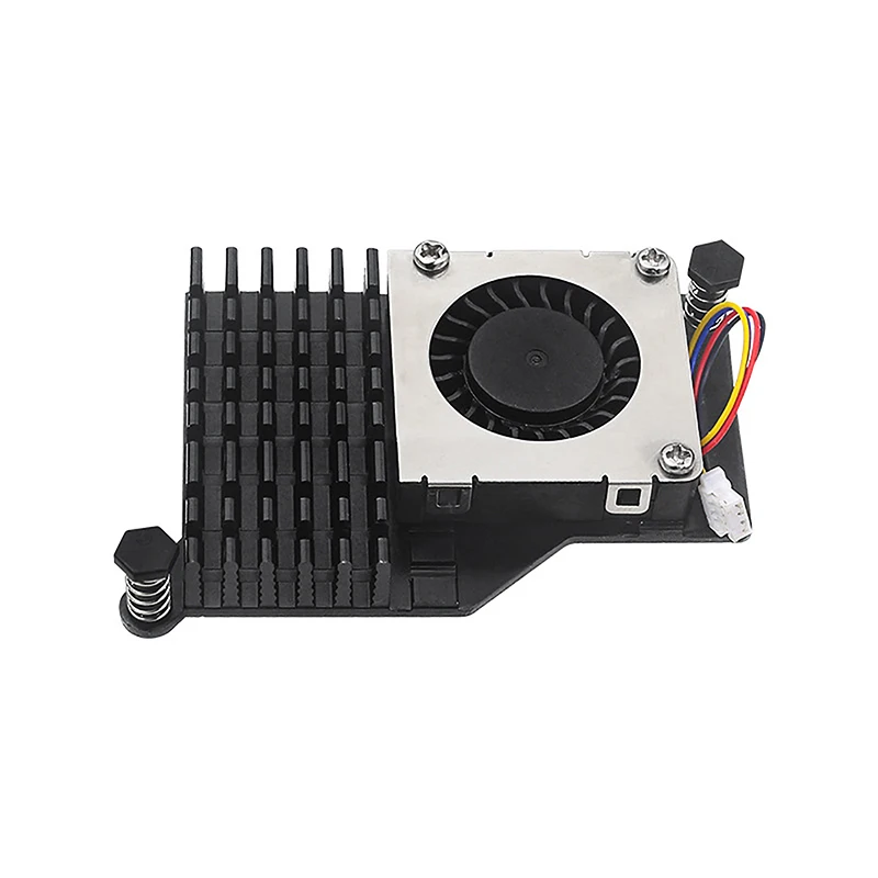 PWM Speed Adjustable Fan 1PC Black Silver Blue Cooling Radiator For Raspberry Pi 5 Active Cooler Aluminum Heatsink