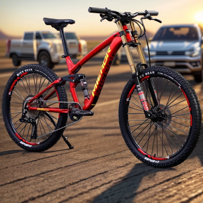 26 Pollici Full Suspension Mountain Bike 11-Speed Soft Tail Downhill Bicicletta Idraulica Doppio Freno A Disco Outdoor Bike Aldult Mtb