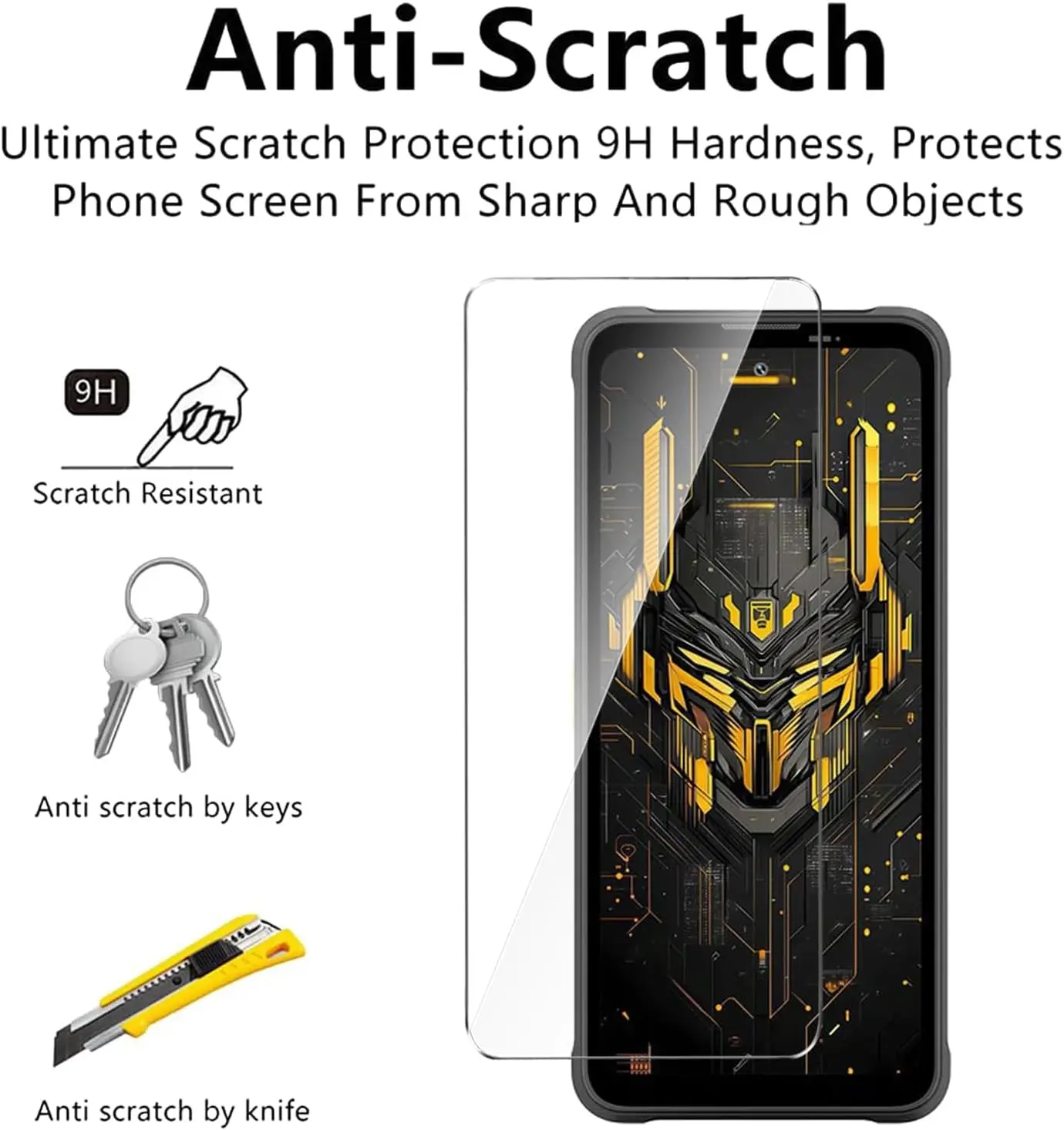 Durable 3-in-1 Protective Case with Dual Tempered Glass Screen Protectors