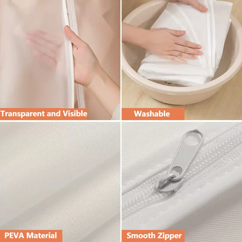 Dust proof Garment Protector Cover Bag Fully Enclosed Clothes Cover with Zipper Clothes Bags Hanging Durable Clothes Storage Bag