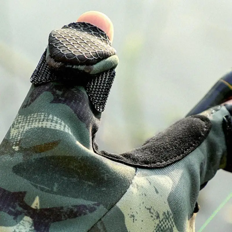 Cold Weather Fishing Gloves Winter Warm Fleece Fingerless Gloves For Hunting Touchscreen Cold Weather Warm Non-Slip