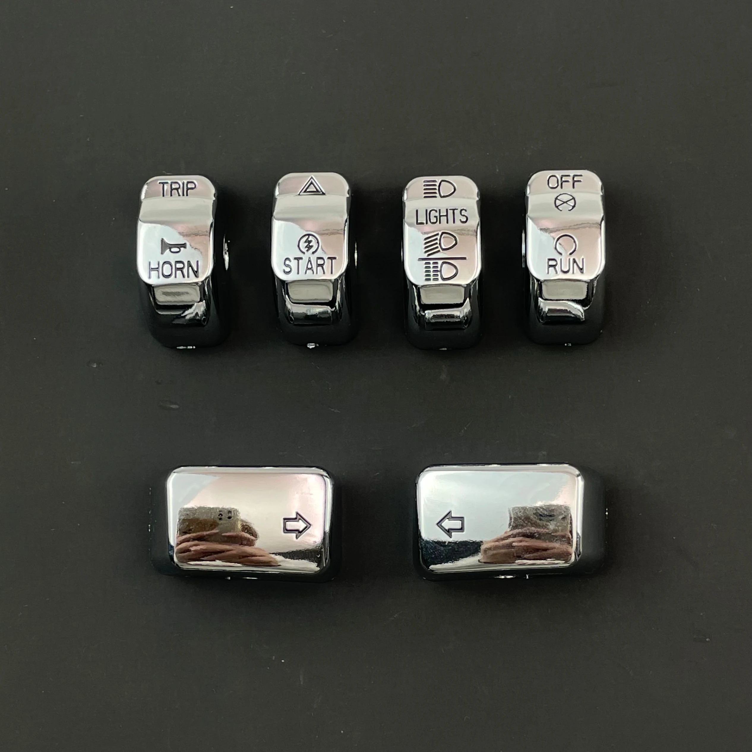 Motorcycle Hand Control Switch Caps Housing Button Covers Kit for