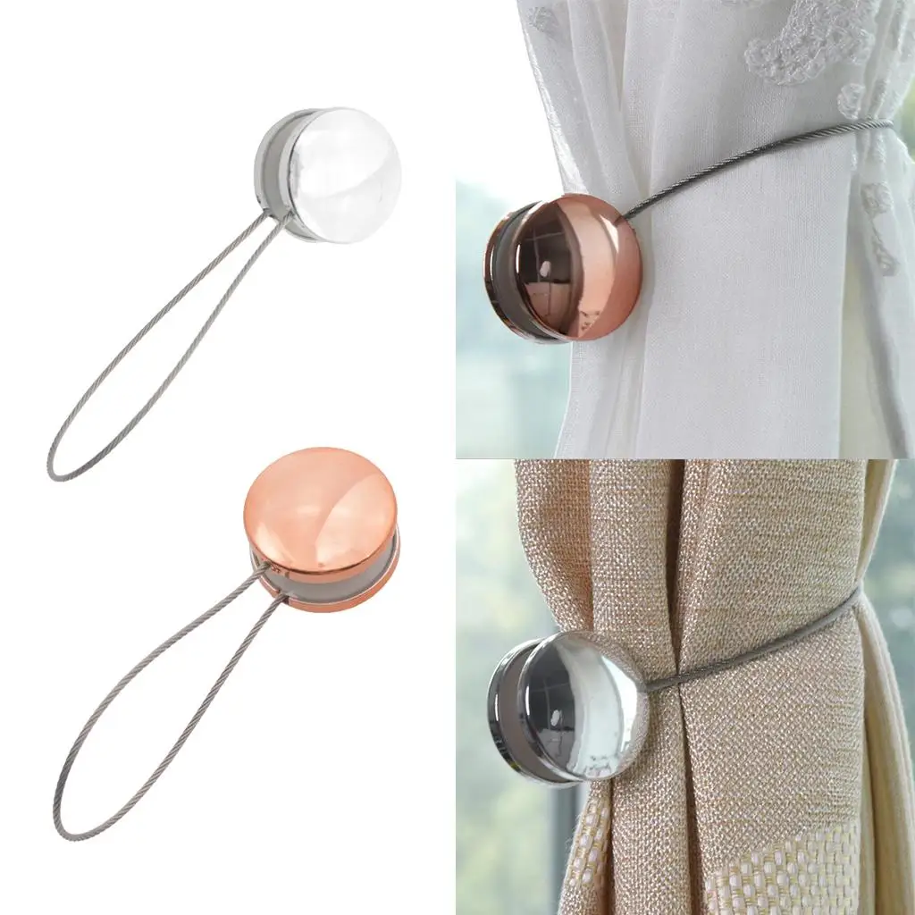 Curtain Tiebacks 1 Piece Magnetic Tie Back Holdbacks for curtain panel gauze curtain door Curtain Accessories