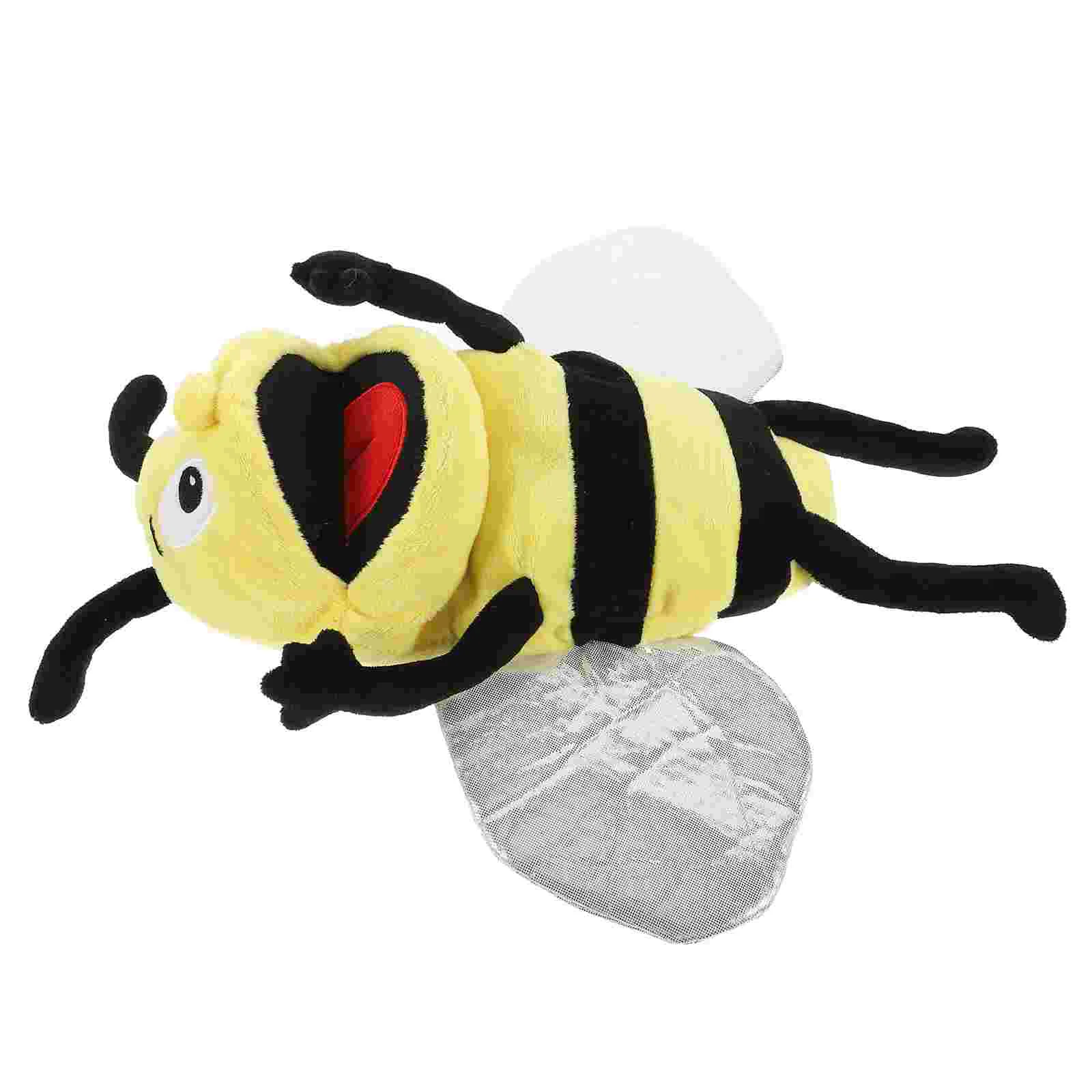 

Plush Bee Shape Hand Puppet Stuffed Bee Puppet Interaction Hand Puppet