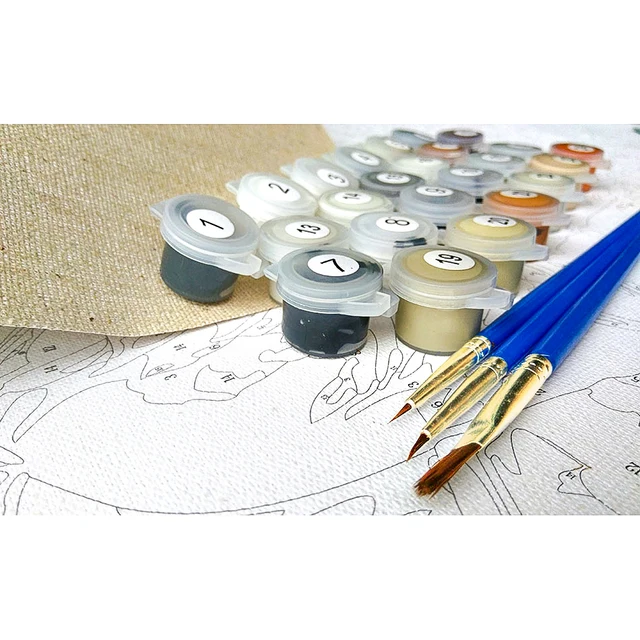 Gatyztoire – peinture à l'huile de paysage de porte, images sur toile pour dessin, Kits de peinture pour adultes, coloriage par numéros 4