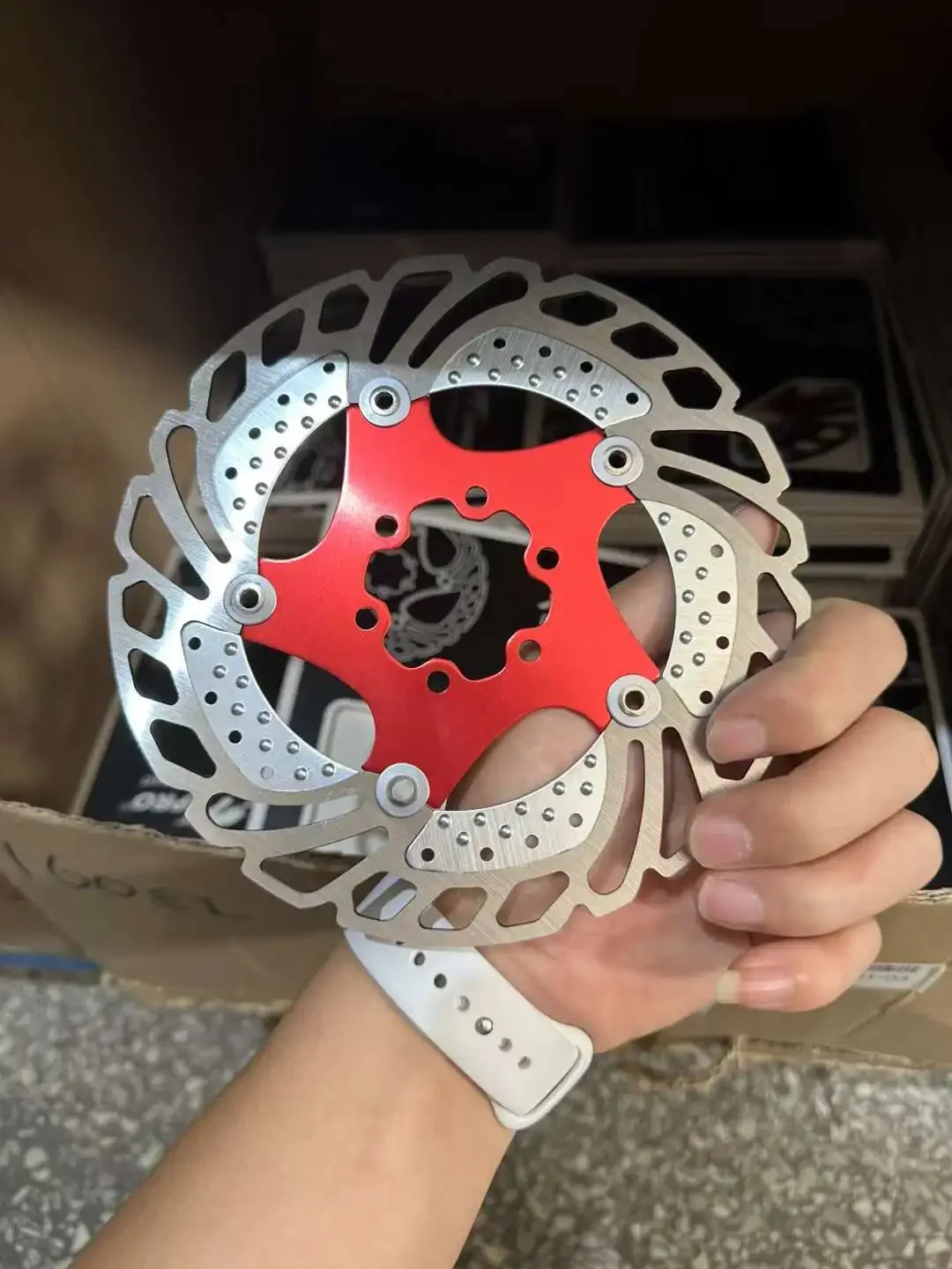 IIIPRO Mountainbike MTB DH 6 Zoll 160/180/203 mm Kühlscheibe Wärmeableitung Bremsscheibe Unten Hügel Schwimmendes Fahrrad Bremsscheibe – Detail 13