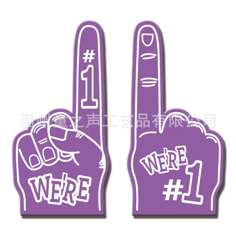 We Are #1 Color EVA Foam Cheering Gloves 1Pc for Competition Football Match Spectator Fan Atmosphere Cheer Handheld Waving Props