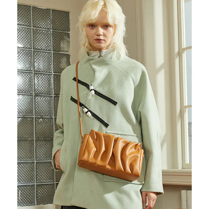 

Spring And Summer New Folds Crossbody Bag Ladies Cloud Bag Fashion Pleated Shoulder Bag Tide Women Handbag