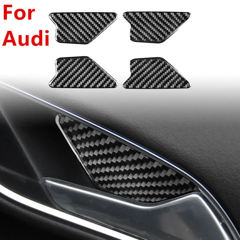 

For Audi Q3 2013-2018 Interior Door Door Bowl Stickers Carbon Fiber Trim Stickers Audi Interior Modification
