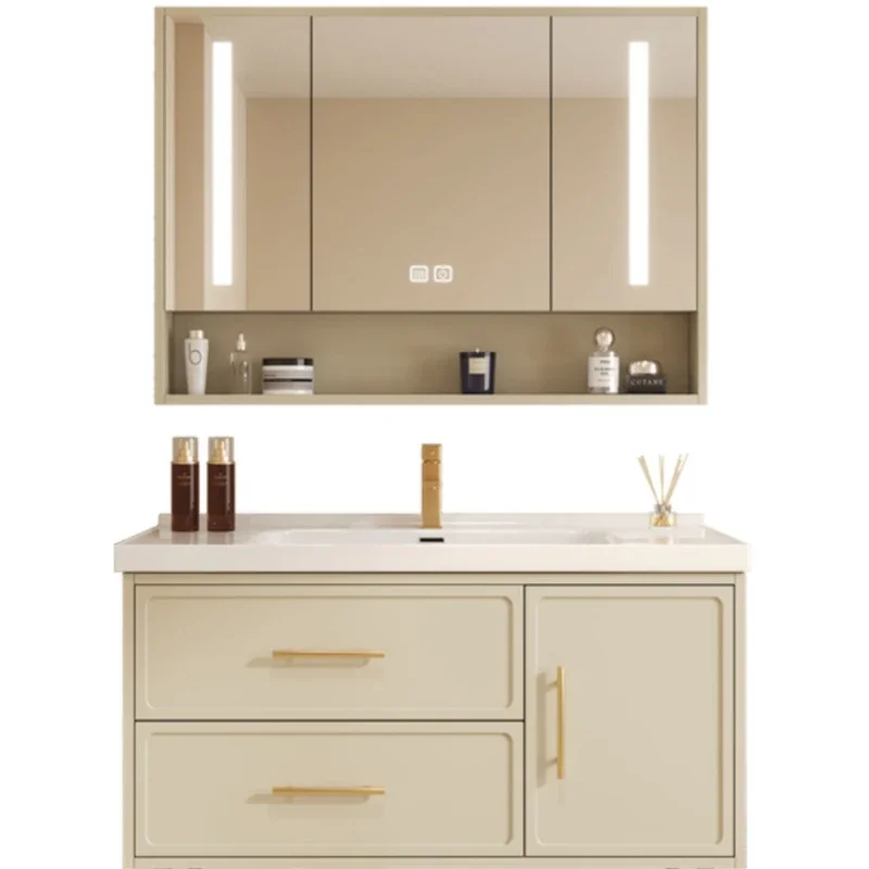 Closed Storage Toilet Cabinet Luxury Bathroom Furniture Wall Pharmacy Vanity Sink Space Saving Filing Cabinets Wooden armadietto