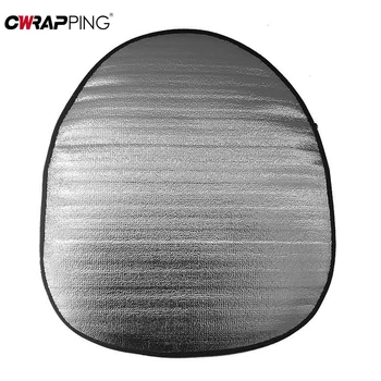 1Pc Silver Car Steering Wheel Cover Sun Protection and Anti-scalding Hand Insulation Cover Foldable Storage Auto Accessories 1