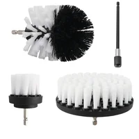 3/4pcs/ Drill Brush Set Power Scrubber Brush Polisher Bathroom Stain Polishing Kit with Extender Household Cleaning Tools 2