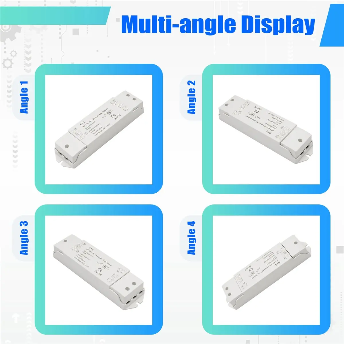 AS62 AC110V-220V RF+0/1-10V + 푸시 AC 트라이액 디머 S1-L 1채널 디밍 가능 단일 색상 백열등 LED 디머