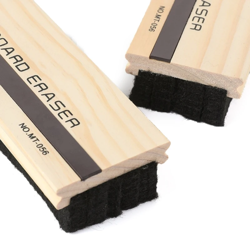 6Pcs Wool Felt Chalkboard Eraser Wood Chalkboard Eraser Dustless Cleaner for Office School Blackboard