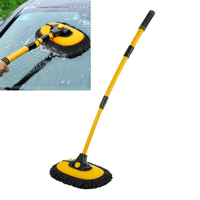 Escova De Limpeza Do Carro Escova De Lavagem Do Carro Telescópica Long Handle Cleaning Mop Chenille Broom Auto Acessórios