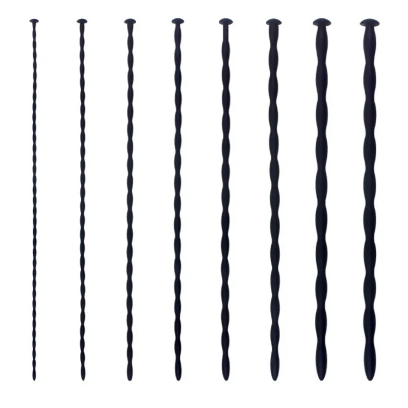 8 Sizes Soft Silicone Urethral Dilator Horse Eye Stick Penis Rod Male Masturbation Blockage Stimulator Catheter Sex Toys for Men