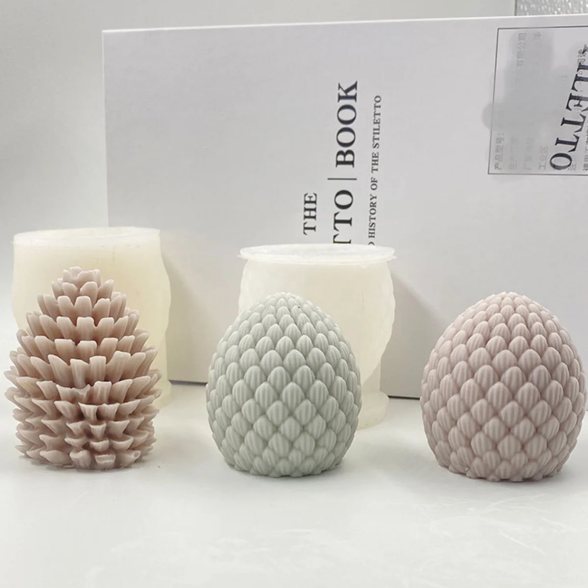 3D Pinecone Silicone Candle Mold Soap Cake Resin Moulds Candle Making Molds