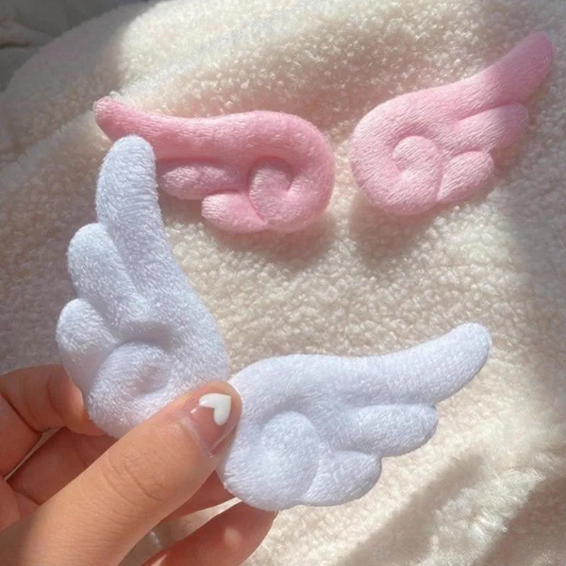 Y2K Sweet Cute Angel Wing Plush Hairpin Children Girls Hair Clip Accessories Barrettes Hairgrip Headdress Headwear Ornaments