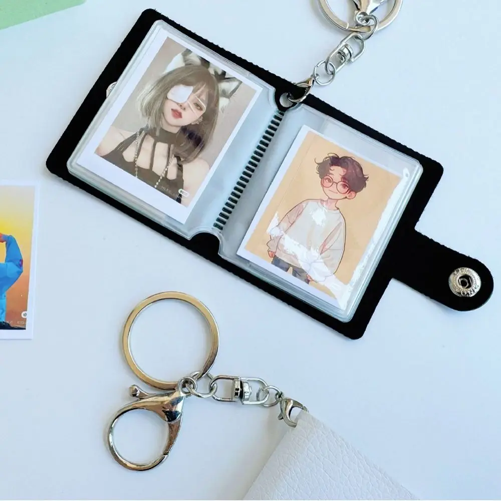 Mini 2 Inch Mini Photo Album 20 Pockets with Keychain Keychain Album Snap Button Design Photo Card Holder photo album,photo card holder,photocard holder