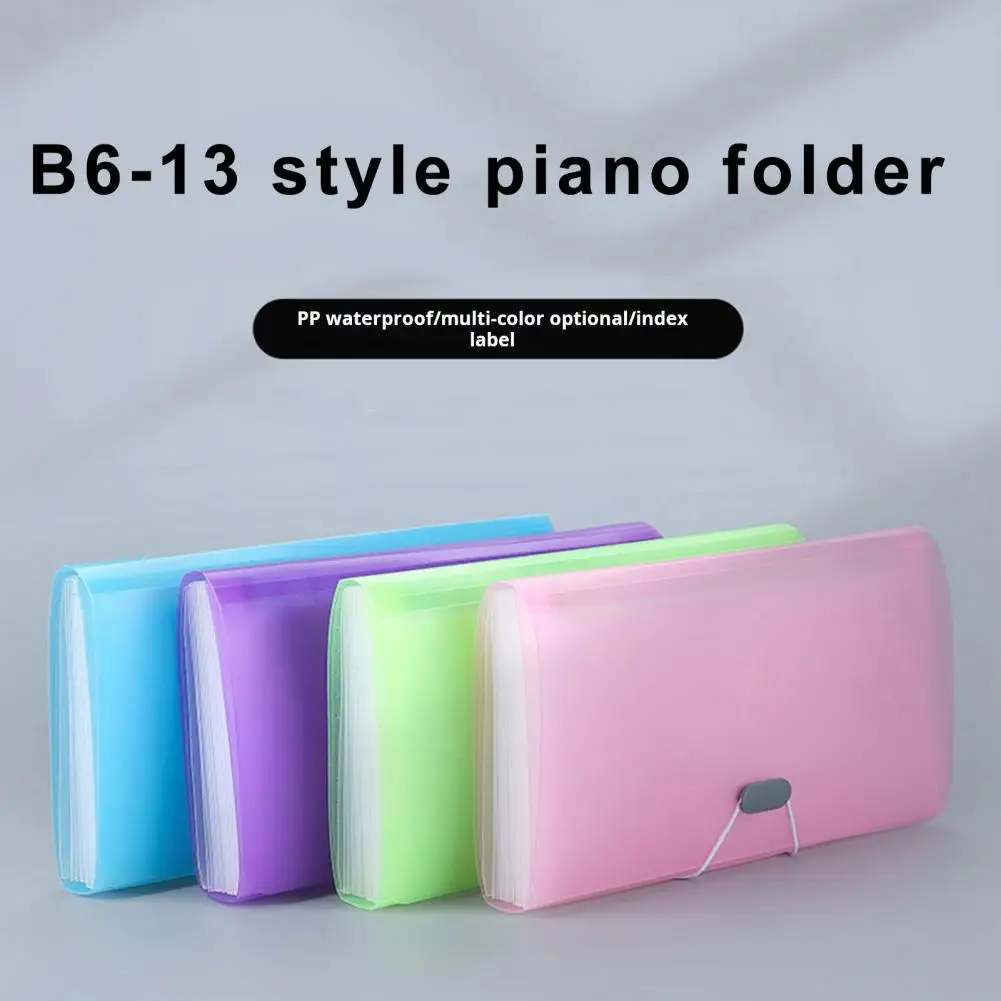 13-Pocket Accordion File Folder A4 Letter Size Large Capacity