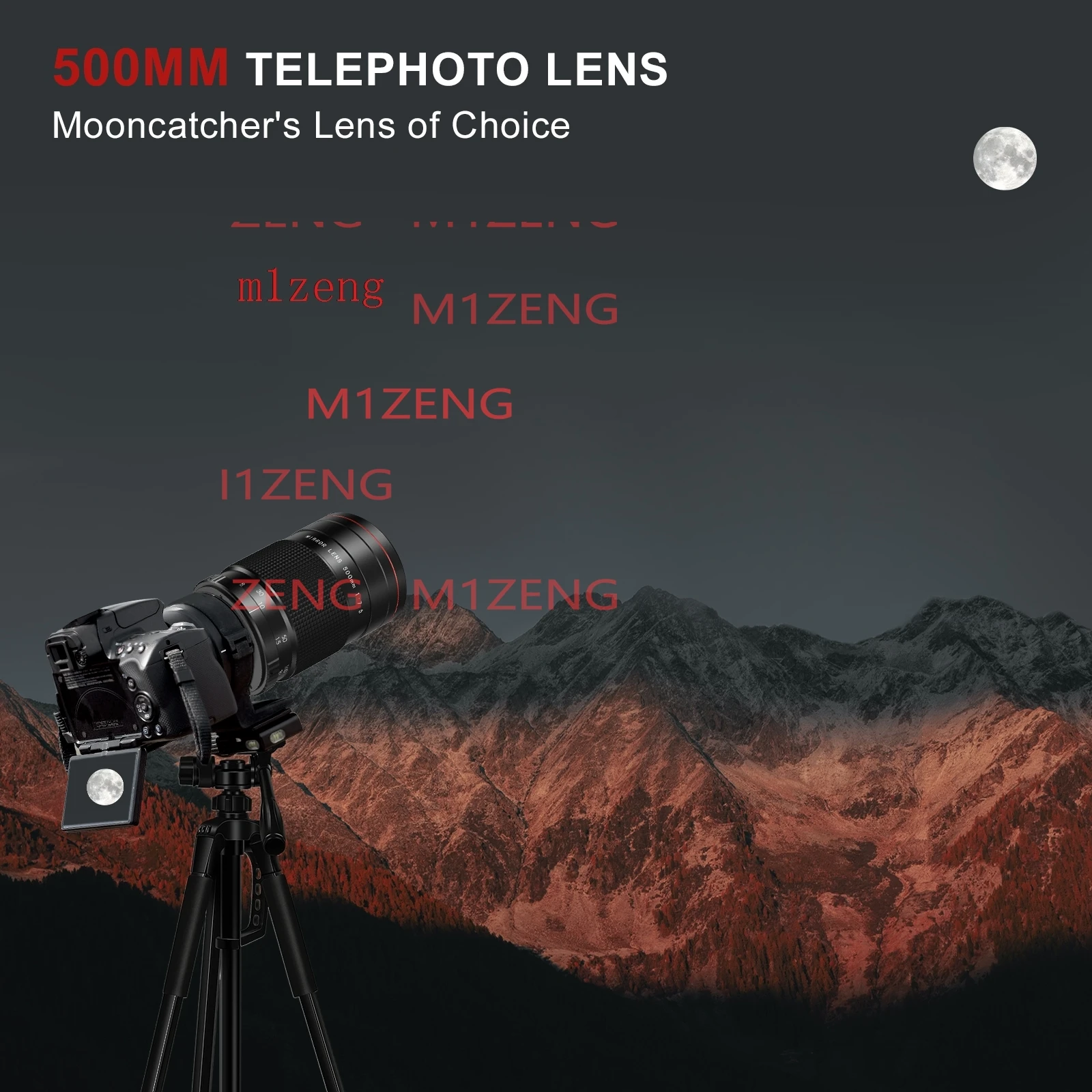캐논 EOS, EOS R, EOS M, 니콘 Z7, Z50,  AF FE, 올림푸스, 파나소닉, 라이카 L, LM, 후지 카메라용 500mm f7.5 미러 텔레포토 렌즈