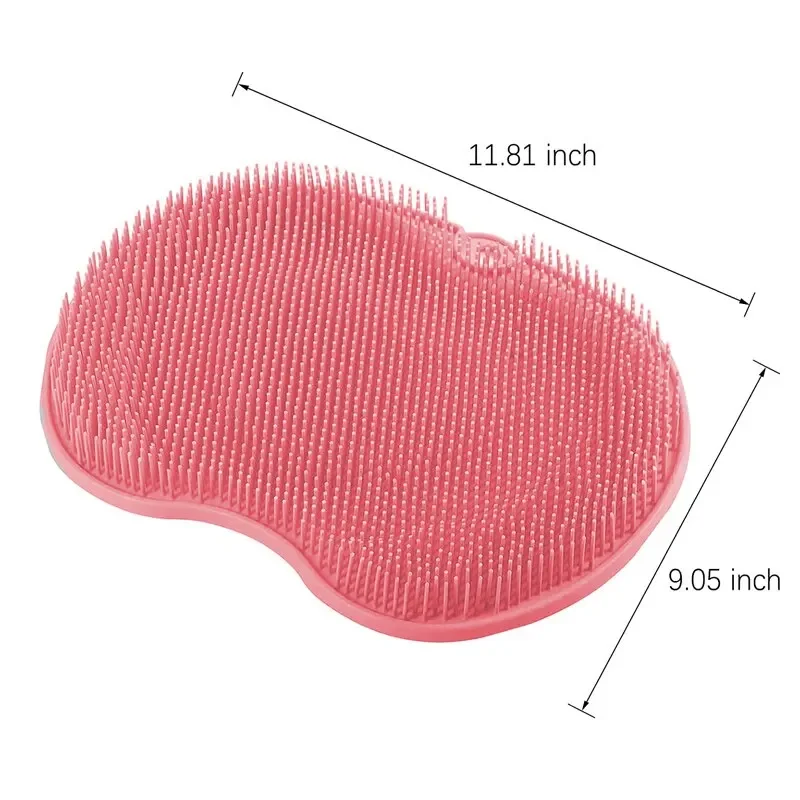 Exfoliating Shower Massage Scraper Bathroom Non-slip Bath Mat Back Massage Brush Silicone Foot Wash Body Cleaning Bathing Tool 5