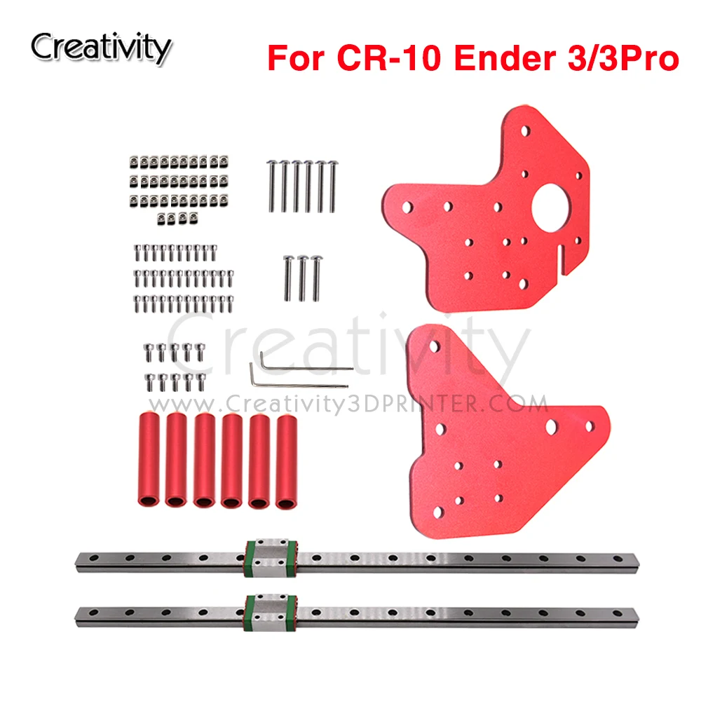 Guia de Trilho Linear Kit de Atualização com Suporte de Placa de Fixação Ender Duplo Eixo z Mgn12c Ender 3pro Ender 3v2 Cr10 Impressora 3d - Imagem 3