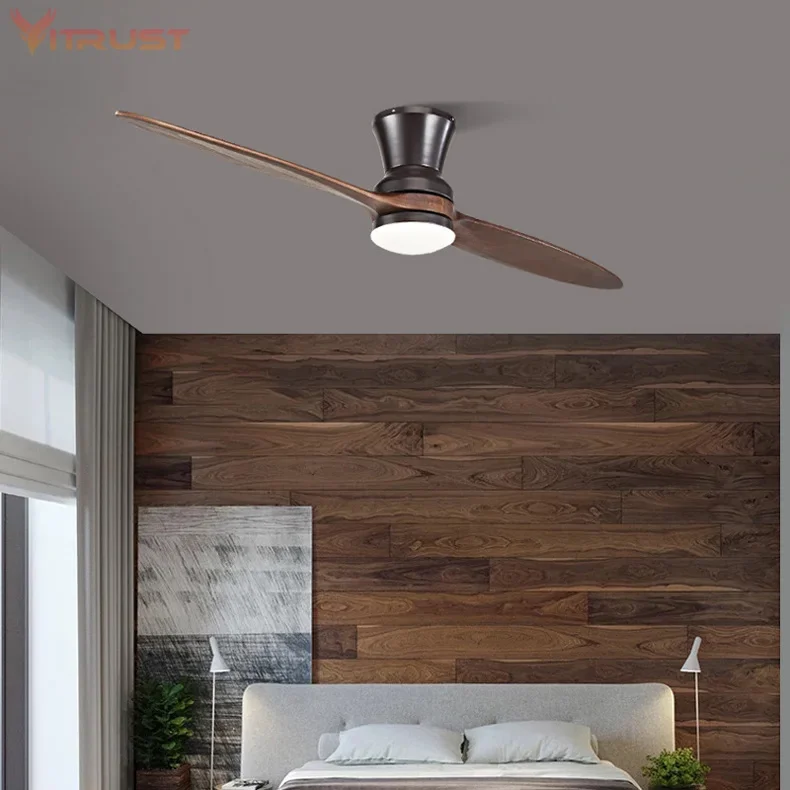 Two-Blade Indoor Ceiling Fan Dimmable with LED Light Kit For home use 60 inch Ceiling fan, led ceiling fan lights