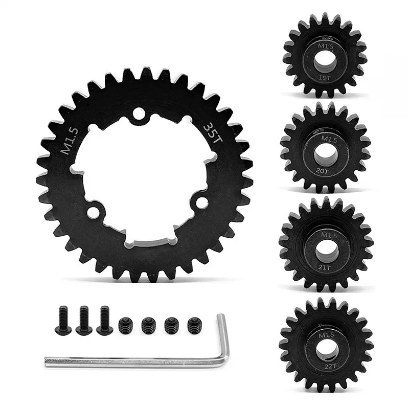 

HD Steel 1.5Mod 35T Spur Gear / 12T 13T 16T 20T 27T 28T 29T 30T Pinion Gear Set for 1/5 X-Maxx XMAXX 6S 8S 1/6 XRT Upgrade Parts