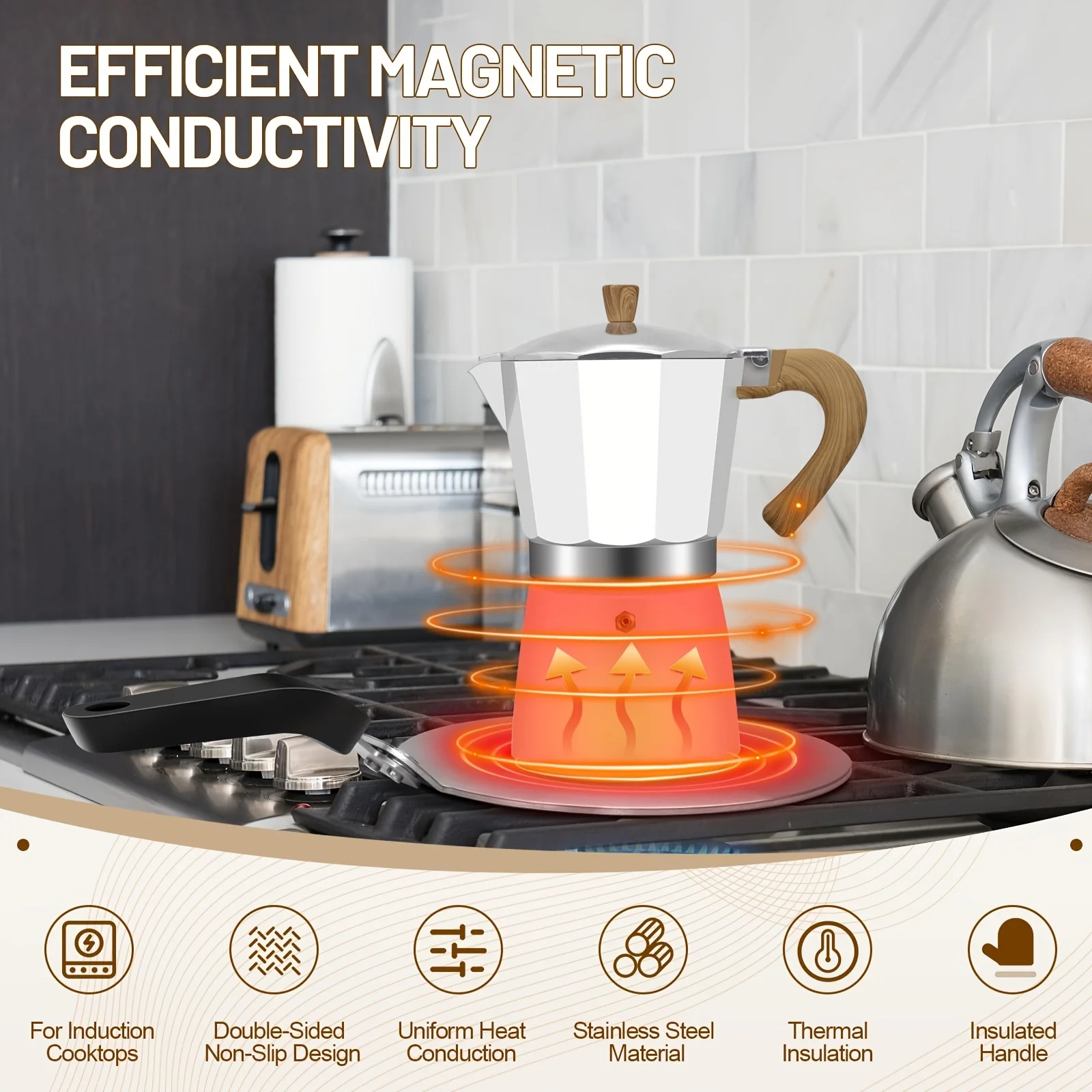 Stainless Steel Heat Conduction Plate Heat Diffuser Cooking Induction Adapter Coffee Kettle Stovetop Electric Gas Plate Board