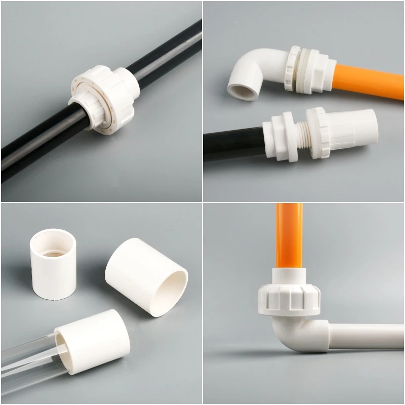 PVC Pipe Fittings 20~63mm Straight Elbow Tee Aquarium Water Supply 4 5 6 Ways Garden Irrigation DIY Accessories