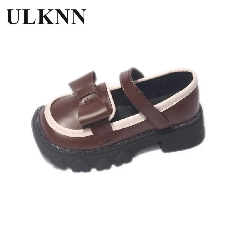 Children's Brown Leather Shoes Base Shoe Girls 2023 The New Children's Black Leather Shoes Princess Mary Jane Shoes Cuhk Single