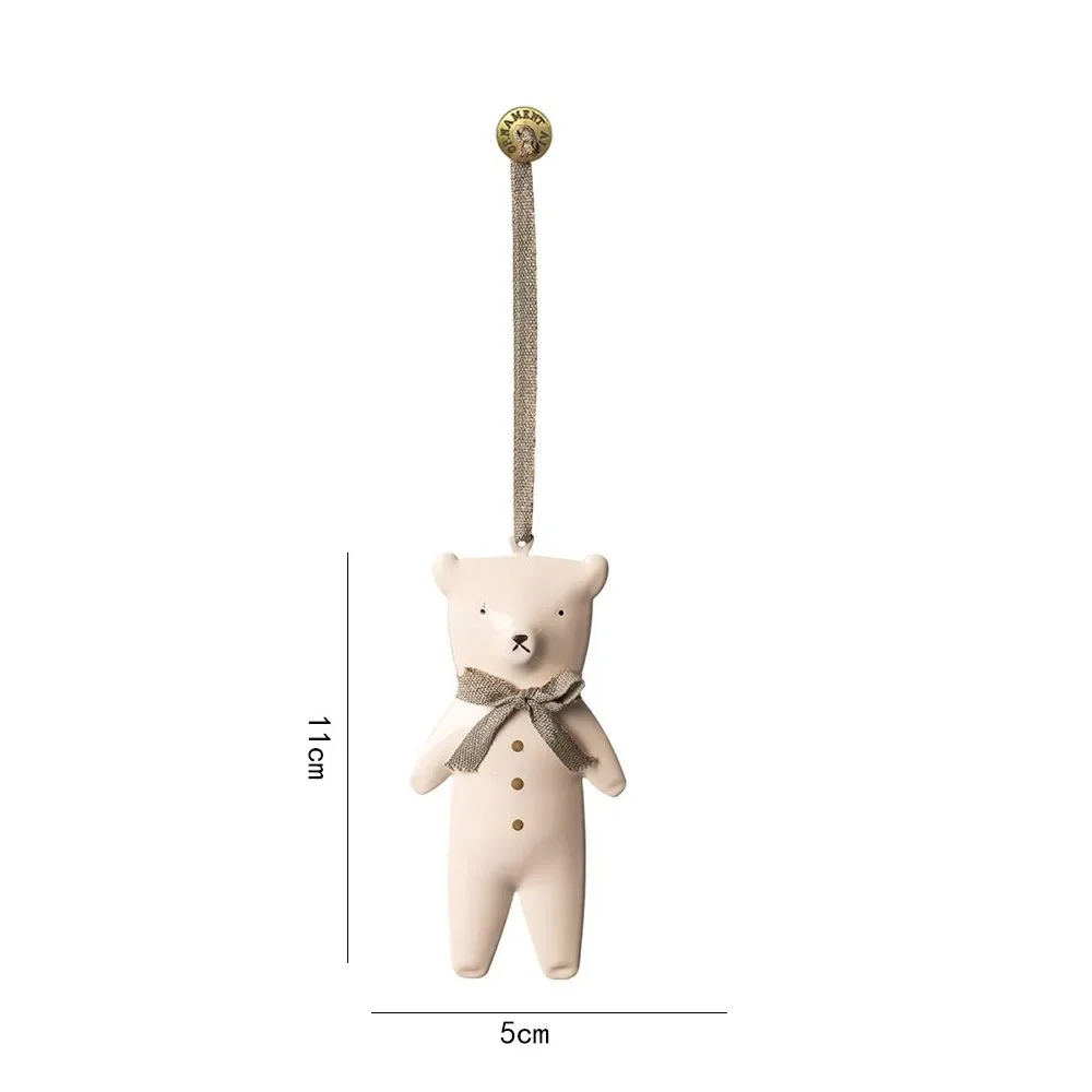 Nordic Christmas Iron Art Cartoon Soldier and Angel Hanging Pendants Ornament