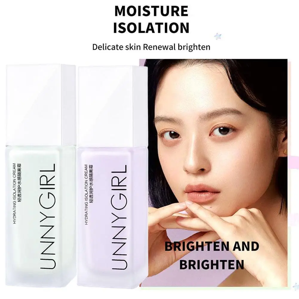 아이솔레이션 크림 메이크업 프라이머 모이스처라이저 라이트 브라이트닝 컨실러, 투명 내추럴 베이스 컬러 크림 스킨 H7T7, 30ml