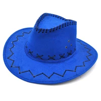 Casual Prints Cowboy Hat Boys Girls Retro Wide Brim Cowgirl Adjustable Sunshade Party Costumes Knight Cap Halloween Vintage 2