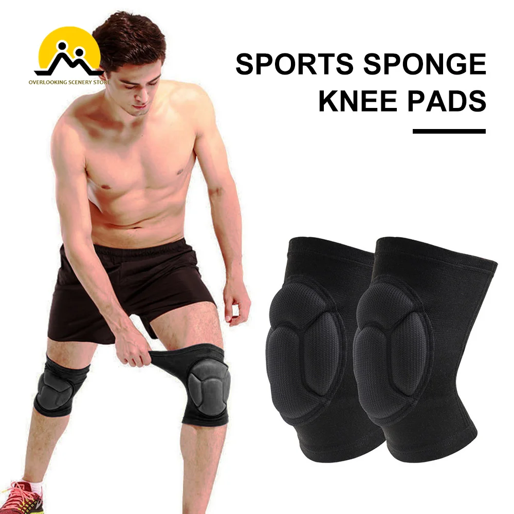 

Thickened Fitness Running Cycling Knee Support Braces Elastic Nylon Sport Compression Extreme Sports Knee Pads Sleeve