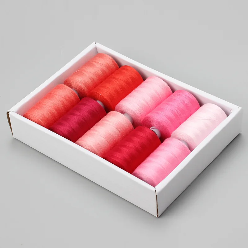 10Pcs Multi Color Polyester Sewing Thread 1000 Yards 402 High Quality