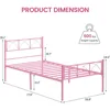 Platform Bed Frame with Headborad&Footboard,12.2 inches,No Box Spring Needed,Simple Assembly,Furniture(Pink,Twin) 2