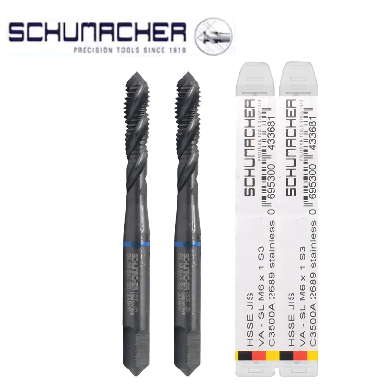 SCHUMACHER Blue Ring JIS Standard HSS-E Spiral Fluted Machine Thread Tap