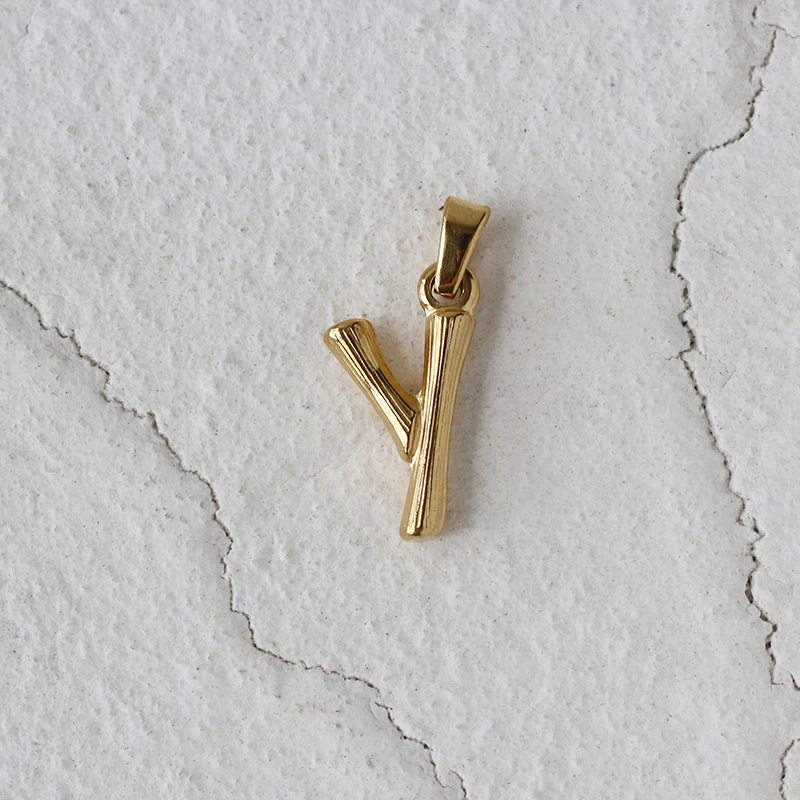 y initial charm necklace