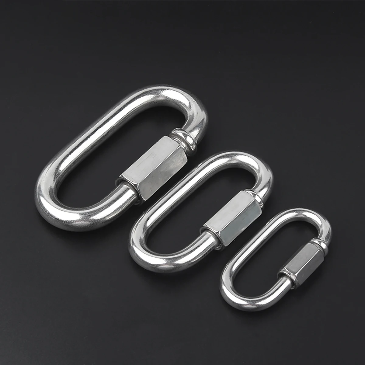 

304 Stainless Steel Quick Coupling Ring / Safety Buckle Quick Hook Chain Buckle
