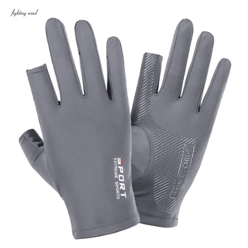 Cycling Gloves Gym Gloves Compression Gloves Ice Silk Half-finger Cycling Gloves for Men and Women Outdoor Sports Fitness Driving Fishing High-elastic Comfortable Sunscreen