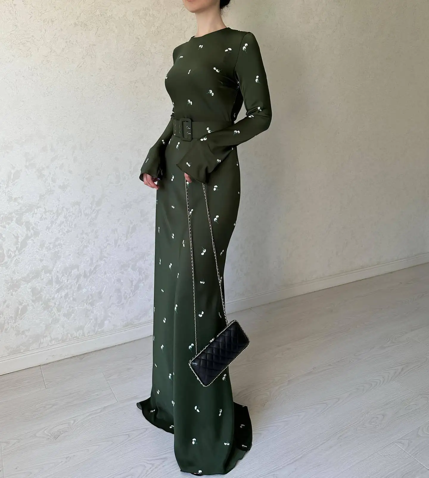 Fashion High Waist Long Dress Ladies Long Sleeve Slim Ruffled Patchwork Elegant Party Dress Printed Casual Maxi Dress 2025 8 Fashion High Waist Long Dress Ladies Long Sleeve Slim Ruffled Patchwork Elegant Party Dress Printed Casual Maxi Dress 2025