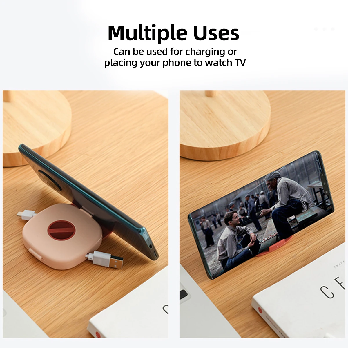 Compact Cable Organizer & Storage Solution - Round Retractable Cord Holder for Home, Office, and Classroom