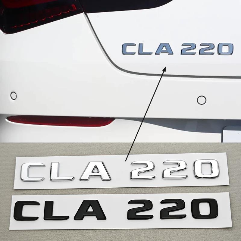 3D ABS 자동차 레터 로고 CLA180 CLA200 CLA220 CLA250 CLA260 4MATIC 배지 리어 트렁크 엠블럼 스티커 메르세데스 벤츠 C118 W117용