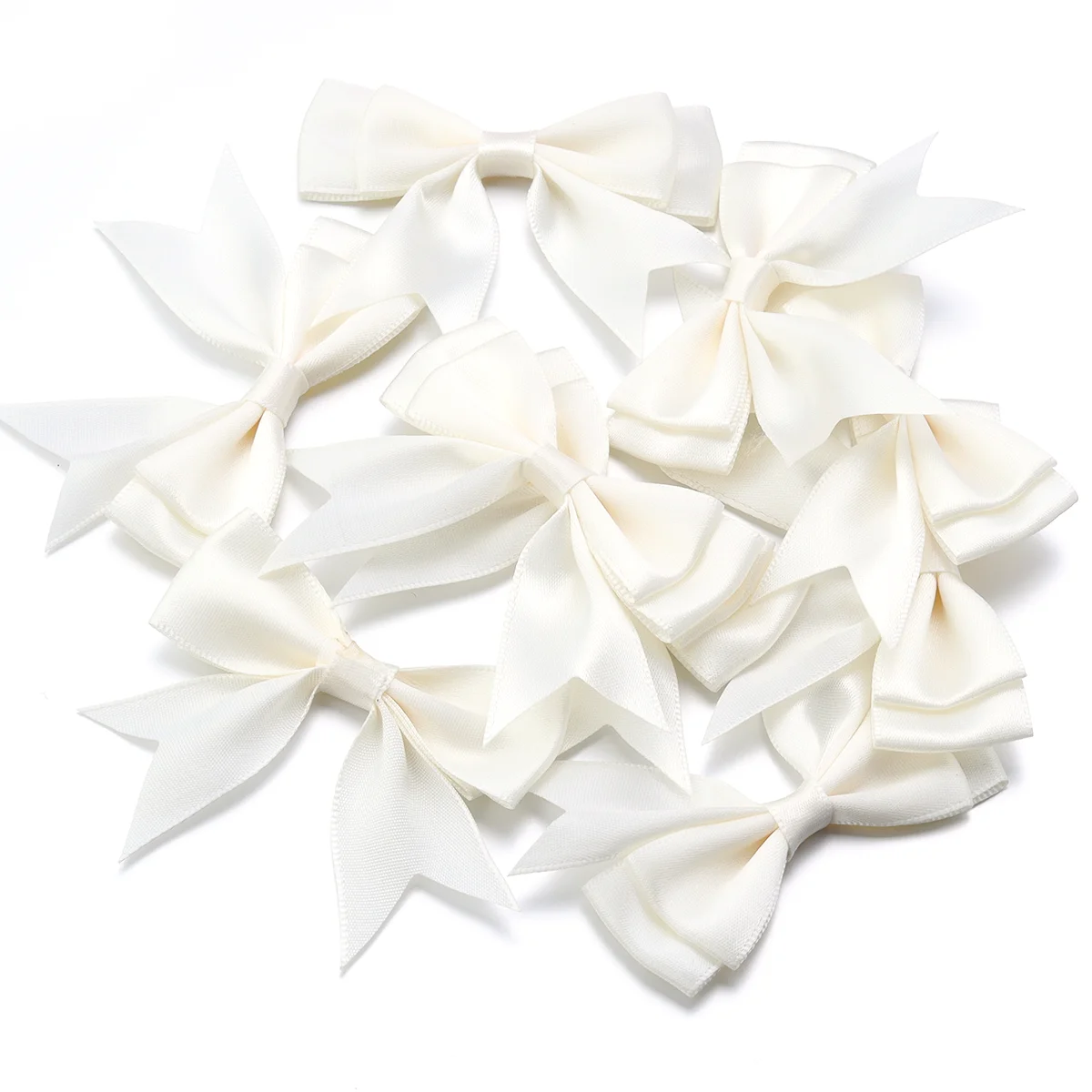 10 teile/los Satin Band Bögen Nette Bunte Dacron Doppel Schicht Bowknot Bogen Blume Für DIY Handwerk Kleidung Dekoration Zubehör – Detail 6