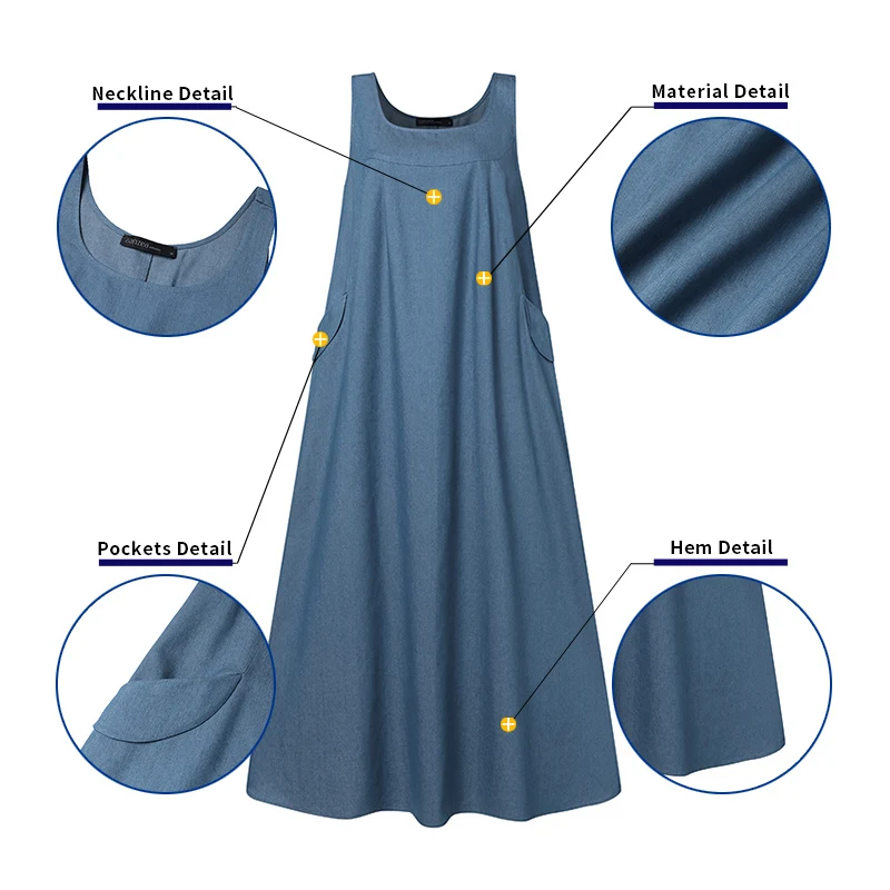 Casual Denim Viscose Summer Dress Sbdf2e8af659d4fe2a54052c6cc4399aaL