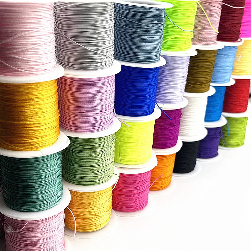 30M/Roll 0.4mm Nylon Cord Thread Chinese Knot Macrame Cord Bracelet Braided String DIY Tassels Beading String Nylon Cord Macrame Cord