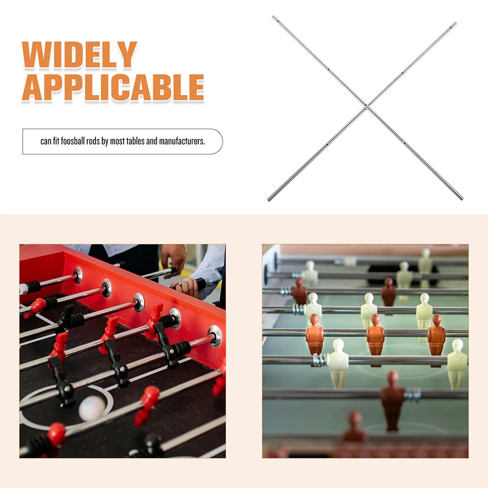 4 Pcs Football Machine Rod Table Soccer Game Rod Foosball Replacement Poles Soccer Machine Operation Poles Foosball Table Parts